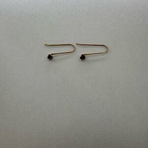 Elegant Gold and Purple Drop Earrings